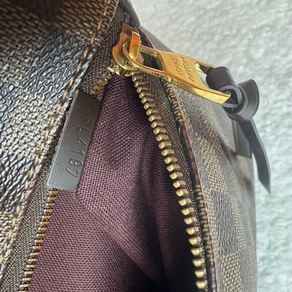 Louis Vuitton Jena MM Damier Ebene Shoulder Bag Tote Gold Hardware Classic 2017 - Picture 9 of 16